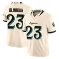 J.Jaguars #23 Foyesade Oluokun Player Natural Limited 2026 Rivalries Collection Game Qdoa Stitched Jerseys