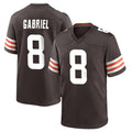 C.Browns #8 Dillon Gabriel Player Brown Home Game Qdoa Stitched Jerseys