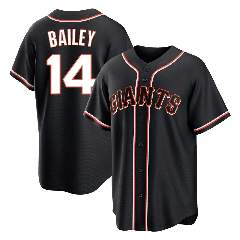 SF.Giants #14 Patrick Bailey Player Black Fashion Out Home Limited Qdoa Stitched Jerseys