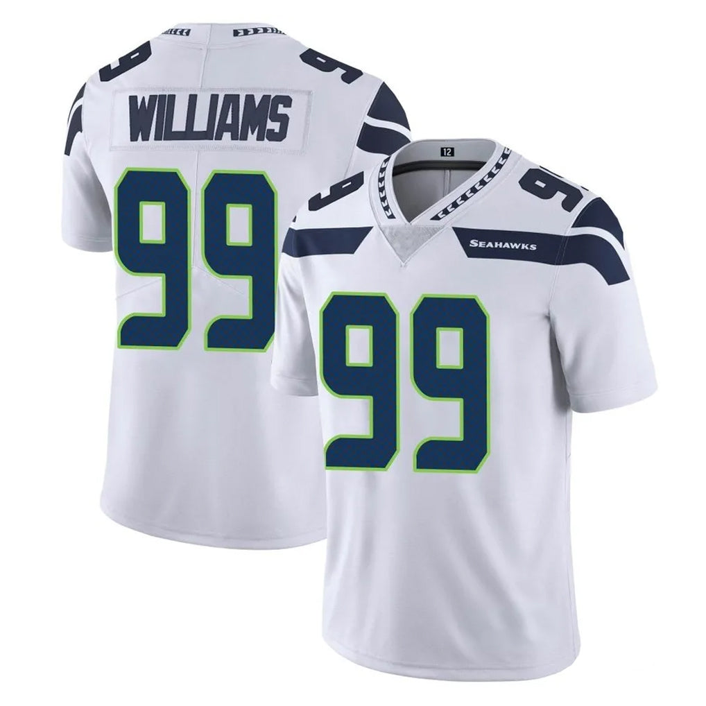S.Seahawks #99 Leonard Williams Player White Limited Vapor Untouchable Home Game Qdoa Stitched Jerseys