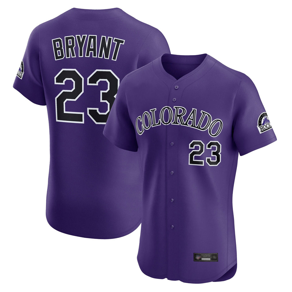 C.Rockies #23 Kris Bryant Player Purple Limited Elite Home Qdoa Stitched Jerseys