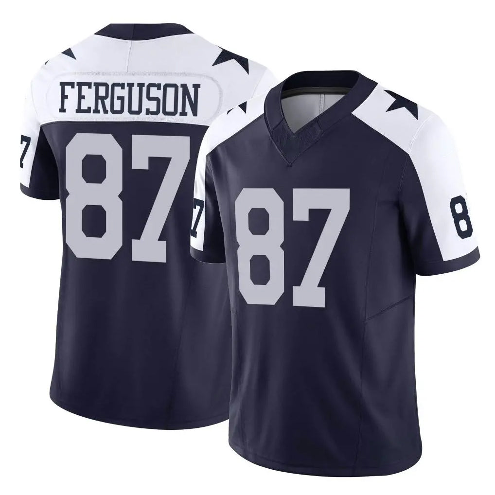 D.Cowboys #87 Jake Ferguson Player Navy-White Limited Alternate Vapor F.U.S.E. Home Game Qdoa Stitched Jerseys