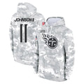 T.Titans #11 Jermaine Johnson II Player Camo Arctic Salute to Service Pullover Hoodies Home Game Qdoa Stitched Jerseys