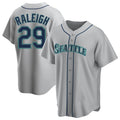 S.Mariners #29 Cal Raleigh Player Gray Home Game Qdoa Stitched Jerseys