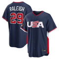 S.Mariners #29 Cal Raleigh Player Navy USA 2026 World Classic Game Qdoa Stitched Jerseys
