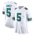 M.Dolphins #5 Jaylen Wright Player White Limited Home Game Qdoa Stitched Jerseys