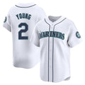 S.Mariners #2 Cole Young Player White Home Limited Qdoa Stitched Jerseys