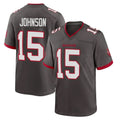 TB.Buccaneers #15 Tez Johnson Player Pewter Alternate Home Game Qdoa Stitched Jerseys