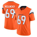 D.Broncos #69 Mike McGlinchey Player Orange Vapor F.U.S.E. Limited Home Game Qdoa Stitched Jerseys