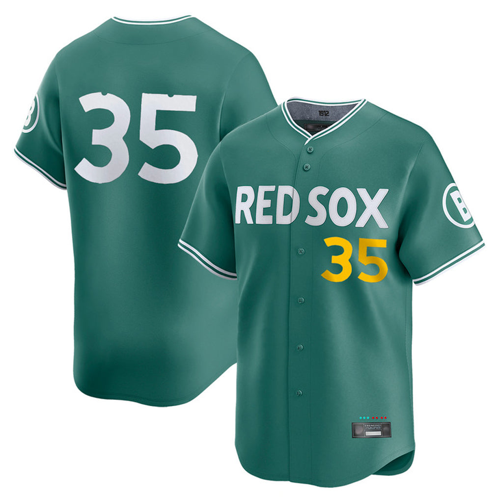 B.Red Sox #35 Garrett Crochet Player Green City Connect Limited Home Game Qdoa Stitched Jerseys