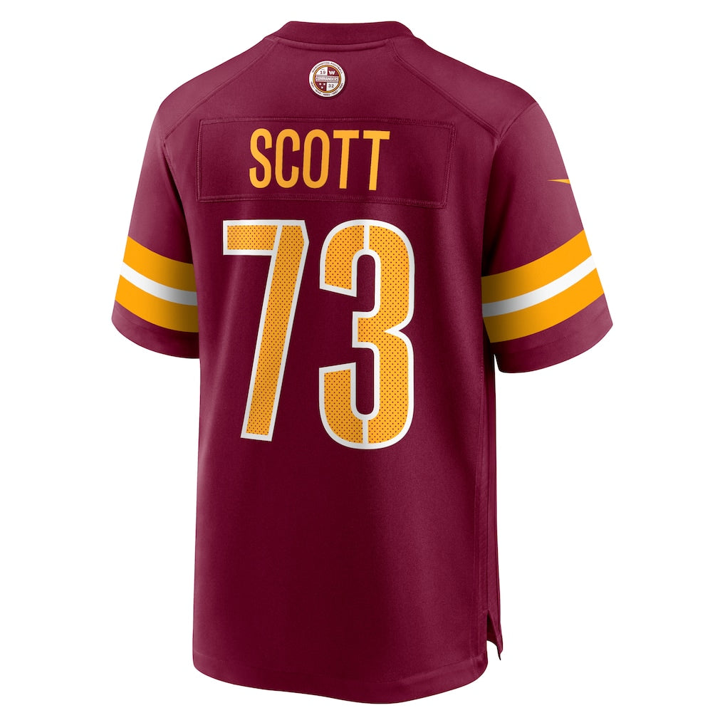 Qdoa W.Commanders #73 Trent Scott Burgundy Game Jersey