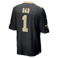 Qdoa NO.Saints #1 Dad Black Game Jersey