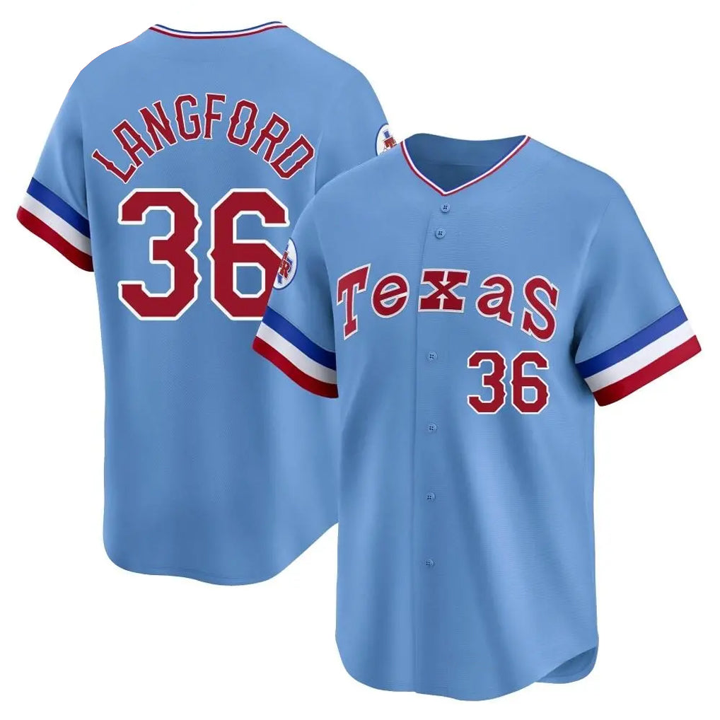 T.Rangers #36 Wyatt Langford Player Blue Home City Connect Limited Qdoa Stitched Jerseys