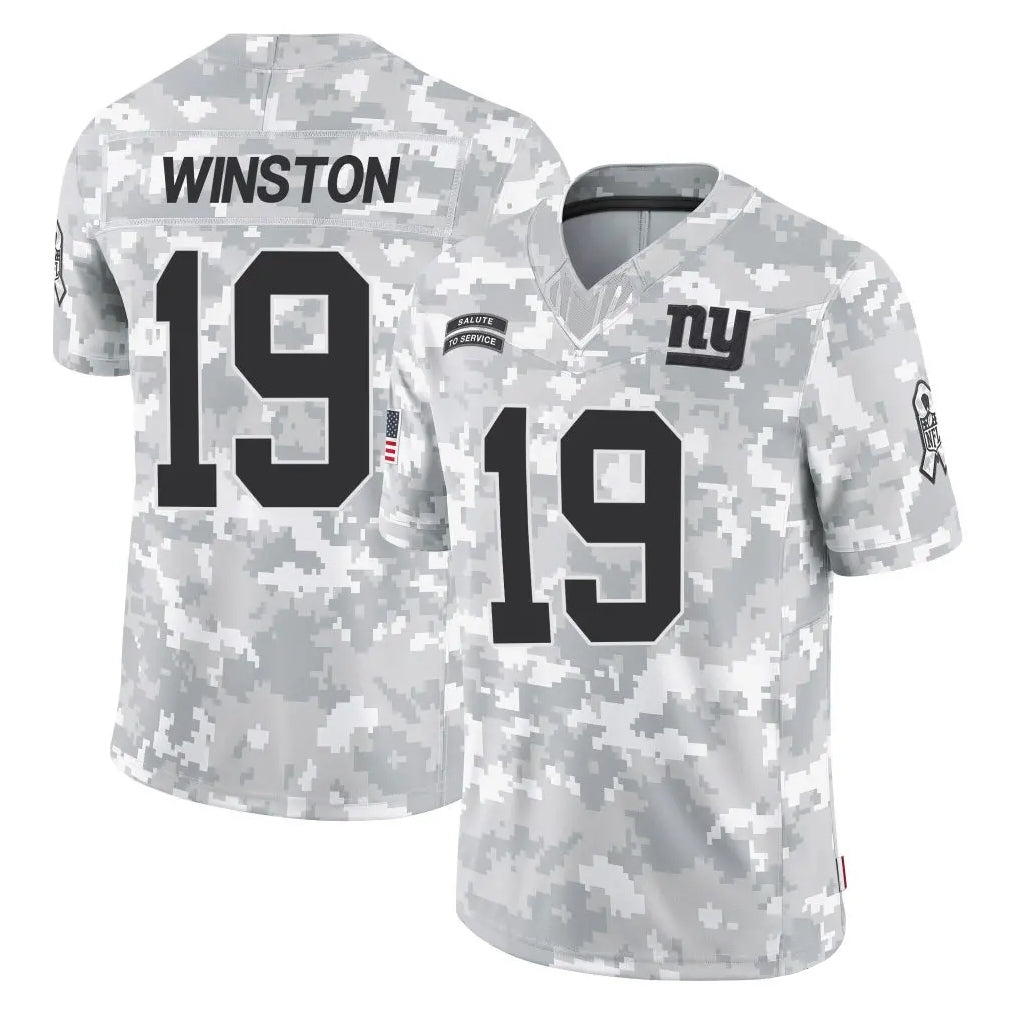NY.Giants #19 Jameis Winston Player Arctic Camo Salute To Service Limited Game Qdoa Stitched Jerseys