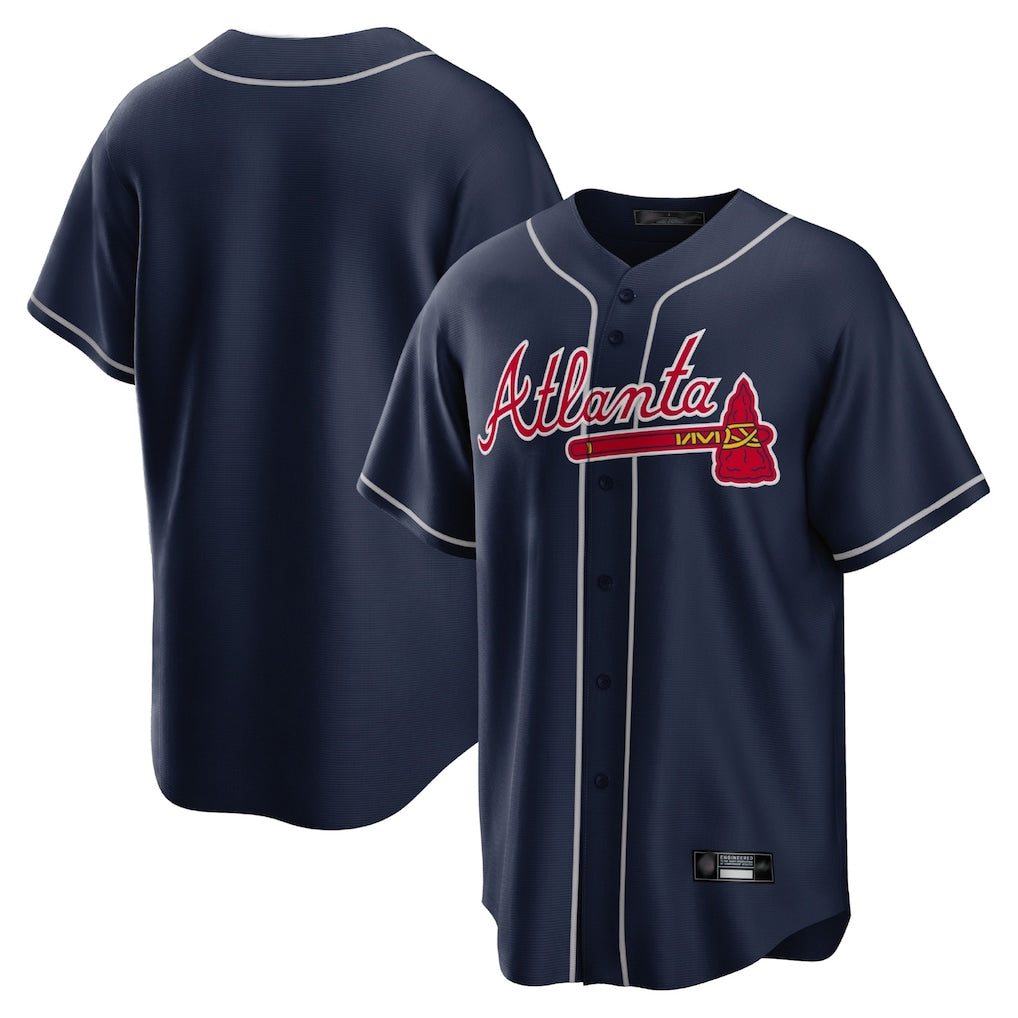 A.Braves ## Braves Blank Player Navy Home Game Qdoa Stitched Jerseys