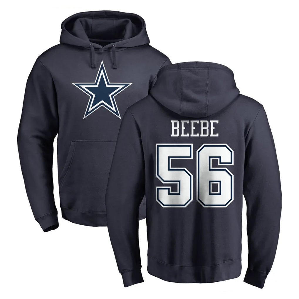 D.Cowboys #56 Cooper Beebe Player Navy Pullover Hoodies Limited Qdoa Stitched Jerseys