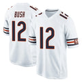 C.Bears #12 Devin Bush Player White Home Game Qdoa Stitched Jerseys