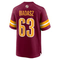 Qdoa W.Commanders #63 Tyler Biadasz Burgundy Game Jersey
