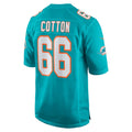 Qdoa M.Dolphins #66 Lester Cotton Sr. Aqua Home Game Player Jersey