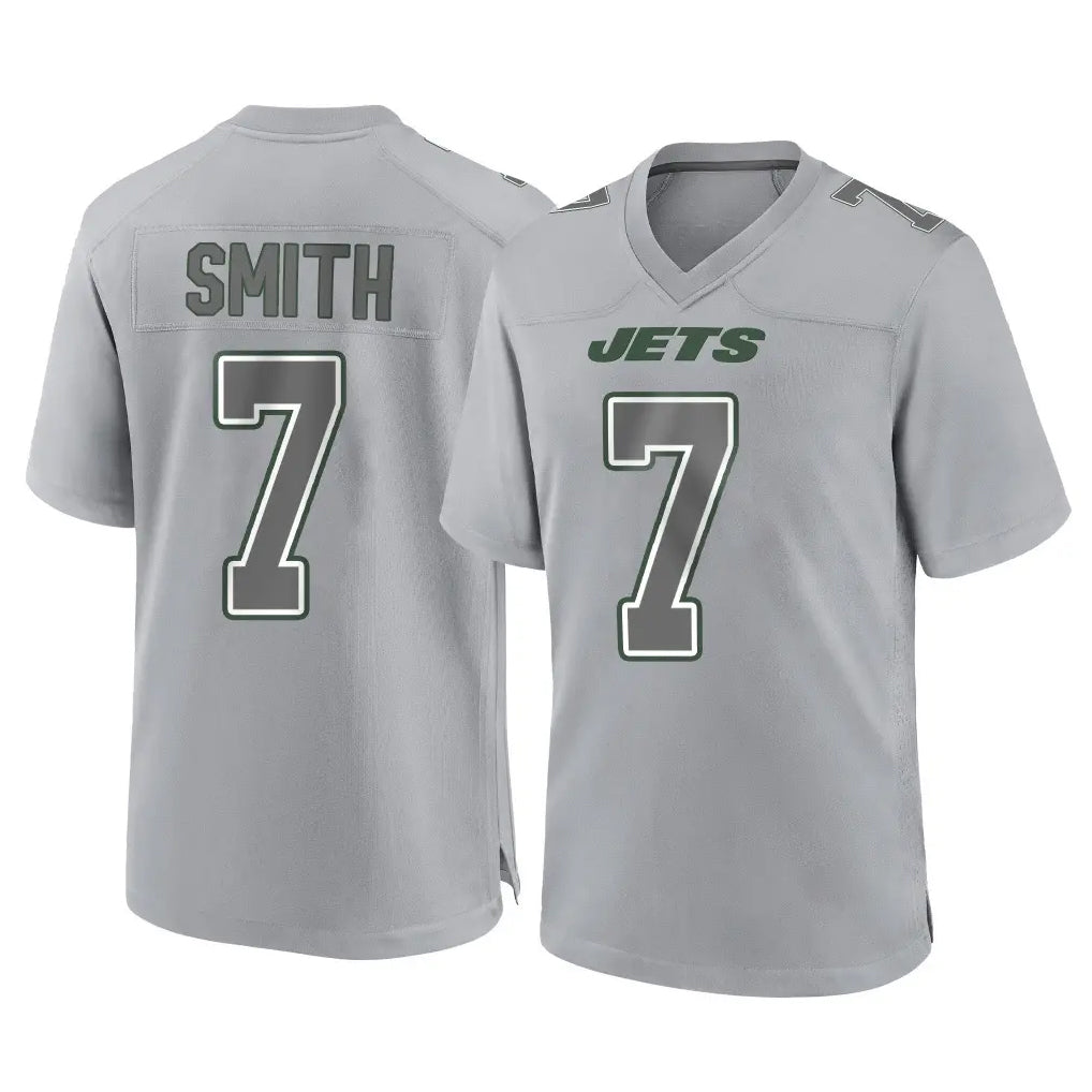 NY.Jets #7 Geno Smith Player Gray Limited Atmosphere Fashion Home Game Qdoa Stitched Jerseys