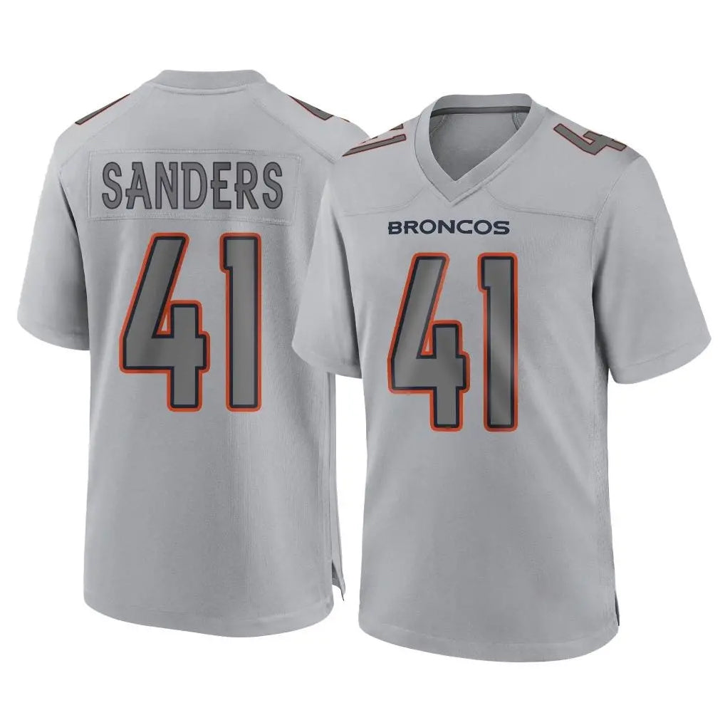 D.Broncos #41 Drew Sanders Player Gray Atmosphere Fashion Limited Game Qdoa Stitched Jerseys