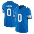 D.Lions #0 Jahmyr Gibbs Player Blue Limited Vapor F.U.S.E. Alternate Home Game Qdoa Stitched Jerseys