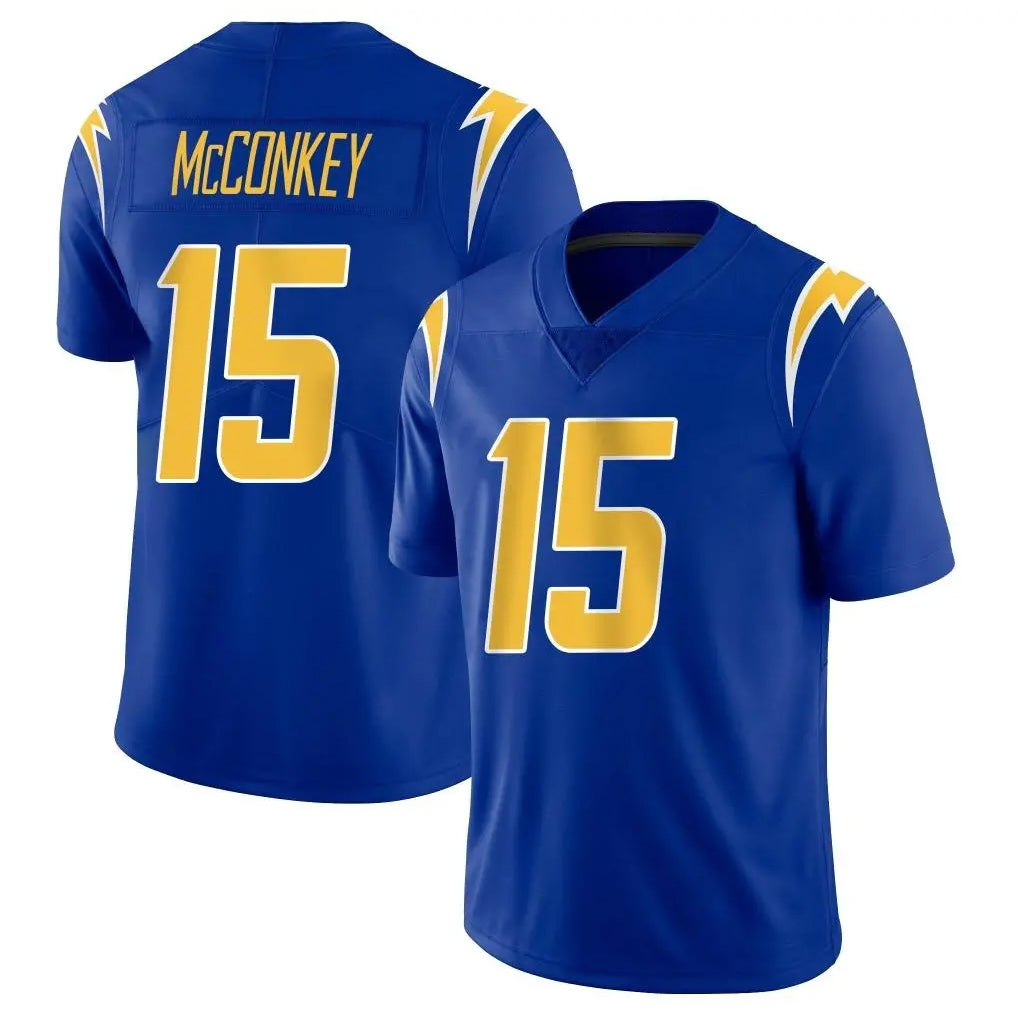 LA.Chargers #15 Ladd McConkey Player Royal Limited Vapor Home Game Qdoa Stitched Jerseys