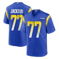 LA.Rams #77 Alaric Jackson Player Royal Home Game Qdoa Stitched Jerseys