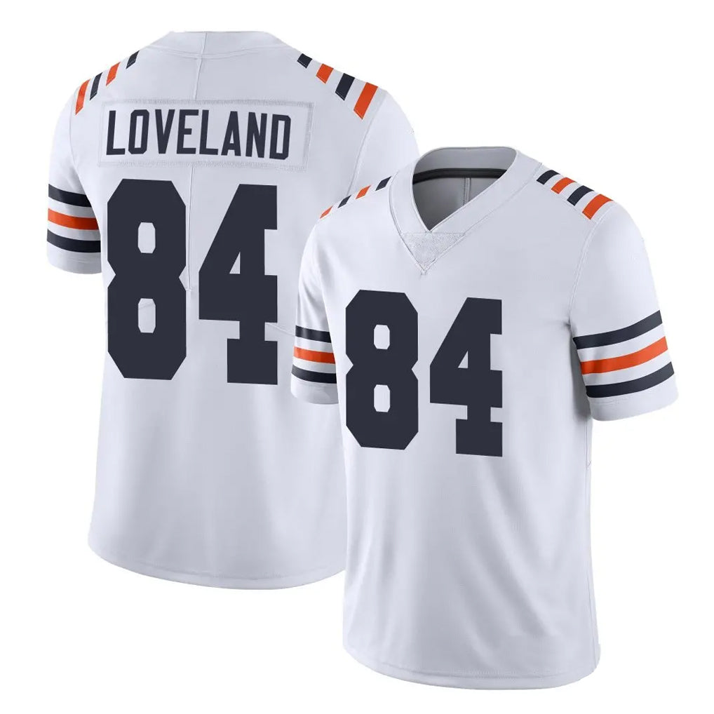 C.Bears #84 Colston Loveland Player White Classic Vapor Limited Home Game Qdoa Stitched Jerseys