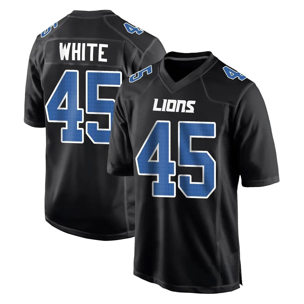 D.Lions #45 Devin White Player Black Fashion Home Game Qdoa Stitched Jerseys