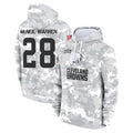 C.Browns #28 Emmanuel McNeil-Warren Player Arctic Camo Salute to Service Hoodies Limited Game Qdoa Stitched Jerseys