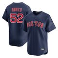 B.Red Sox #52 Wilyer Abreu Player Navy Limited Home Game Qdoa Stitched Jerseys