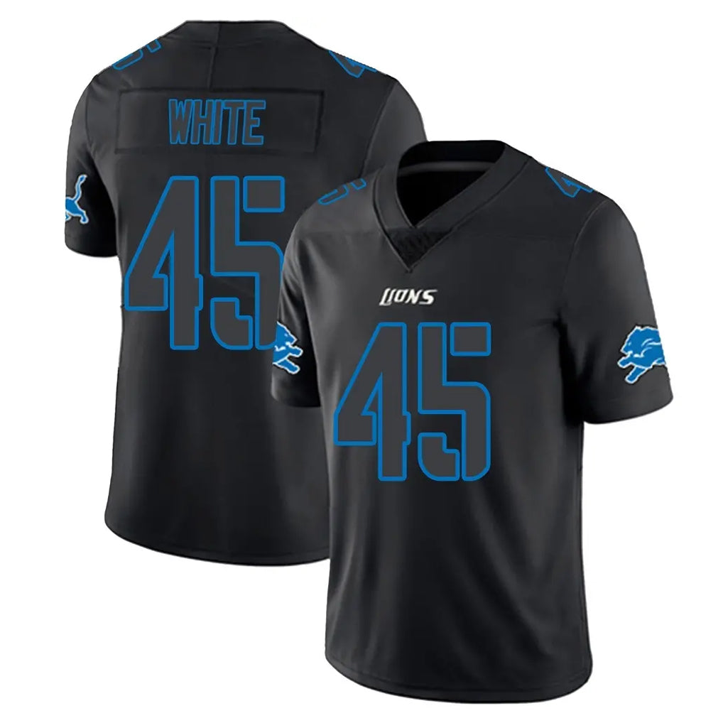 D.Lions #45 Devin White Player Black Impact Limited Home Game Qdoa Stitched Jerseys