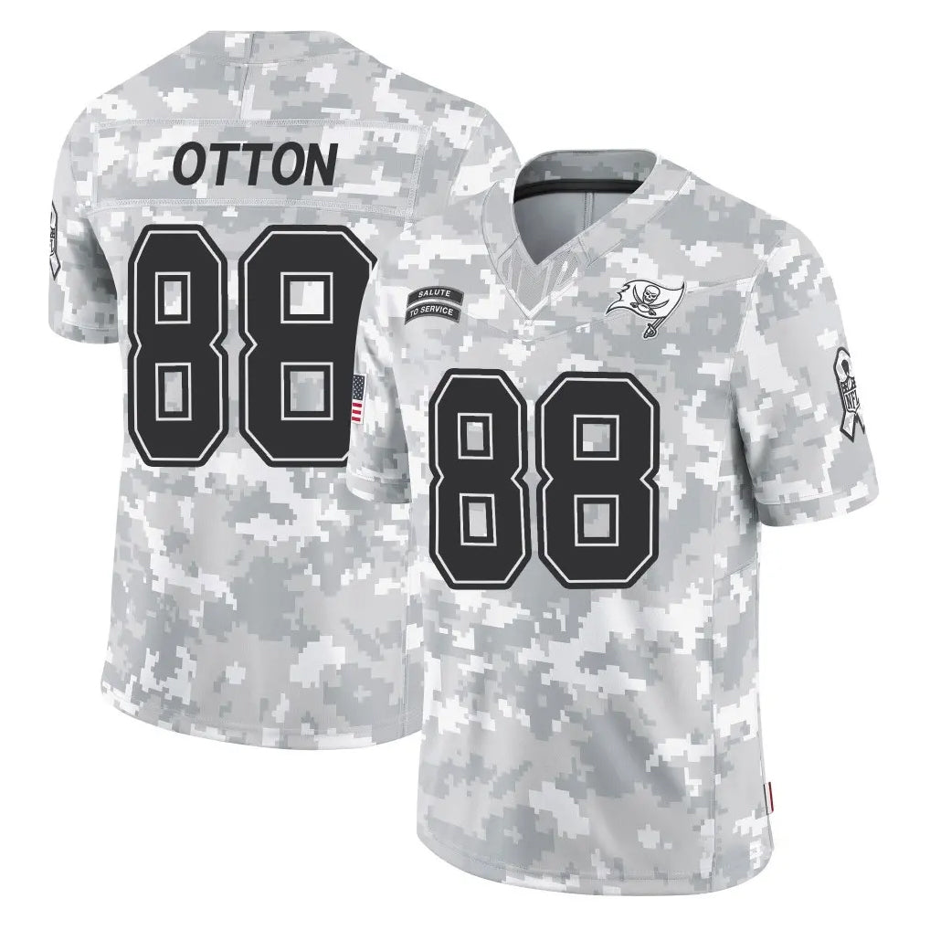 TB.Buccaneers #88 Cade Otton Player Arctic Camo Limited Salute To Service Home Game Qdoa Stitched Jerseys