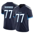 T.Titans #77 Peter Skoronski Player Navy Limited Vapor F.U.S.E. Home Game Qdoa Stitched Jerseys