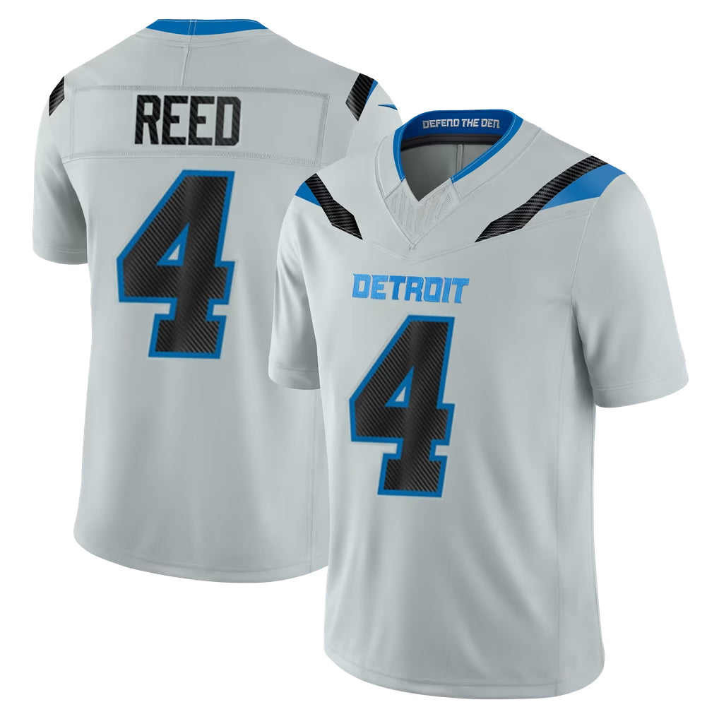 D.Lions #4 D.J. Reed Player Silver Limited 2026 Rivalries Collection Home Game Qdoa Stitched Jerseys