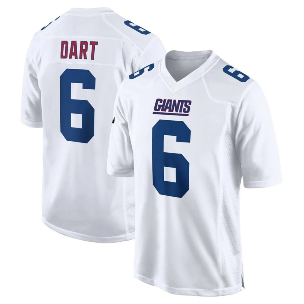 NY.Giants #6 Jaxson Dart Player White Fashion Limited Home Game Qdoa Stitched Jerseys