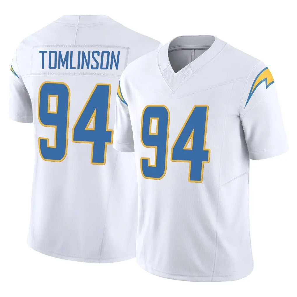 LA.Chargers #94 Dalvin Tomlinson Player White Limited Vapor F.U.S.E. Home Game Qdoa Stitched Jerseys