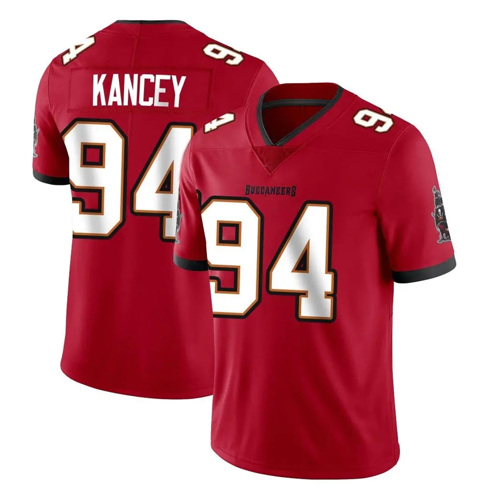 TB.Buccaneers #94 Calijah Kancey Player Red Limited Vapor F.U.S.E. Home Game Qdoa Stitched Jerseys