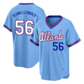 A.Braves #56 Spencer Schwellenbach Player Powder Blue 2026 City Connect T-shirt Home Game Qdoa Stitched Jerseys