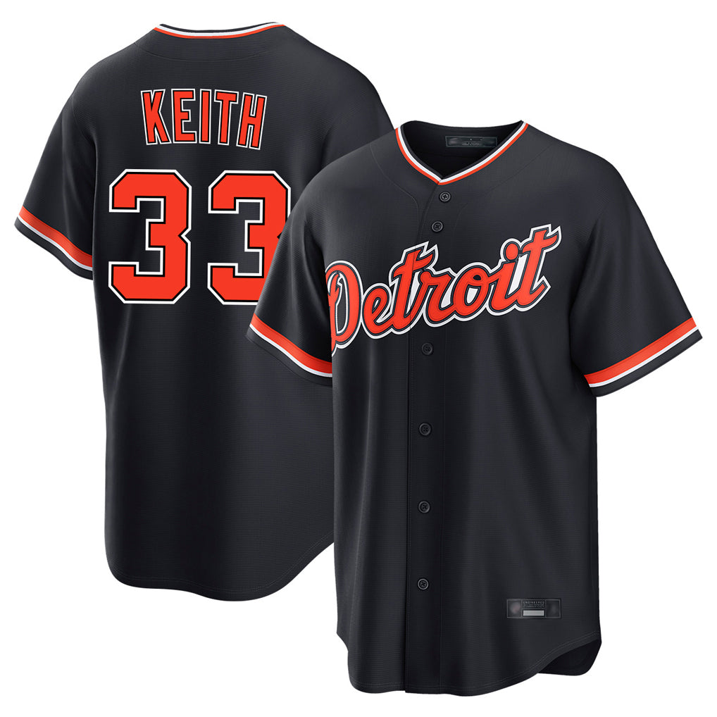 D.Tigers #33 Colt Keith Player Navy Home Game Qdoa Stitched Jerseys
