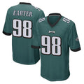 P.Eagles #98 Jalen Carter Player Team Color Green Home Game Qdoa Stitched Jerseys