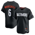 B.Orioles #6 Ryan Mountcastle Player Black City Connect Limited Home Game Qdoa Stitched Jerseys