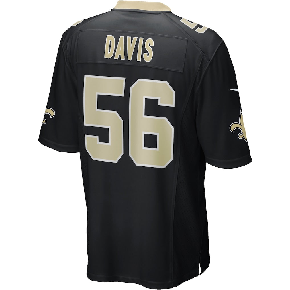 Qdoa NO.Saints #56 Demario Davis Black Game Jersey