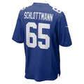 Qdoa NY.Giants #65 Austin Schlottmann Royal Team Game Jersey