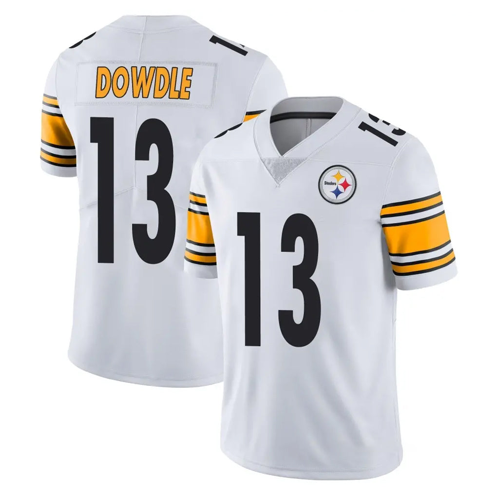 P.Steelers #13 Rico Dowdle Player White Limited Vapor Untouchable Home Game Qdoa Stitched Jerseys