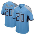T.Titans #20 Tony Pollard Player Light Blue Home Game Qdoa Stitched Jerseys