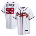 A.Braves #99 Spencer Strider Player White Home Game Qdoa Stitched Jerseys