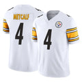 P.Steelers #4 DK Metcalf Player White Limited Vapor F.U.S.E. Home Game Qdoa Stitched Jerseys