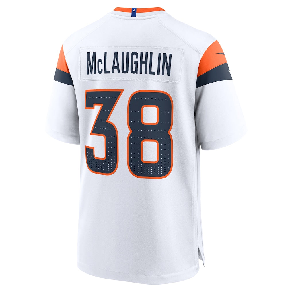 Qdoa D.Broncos #38 Jaleel McLaughlin White Game Jersey